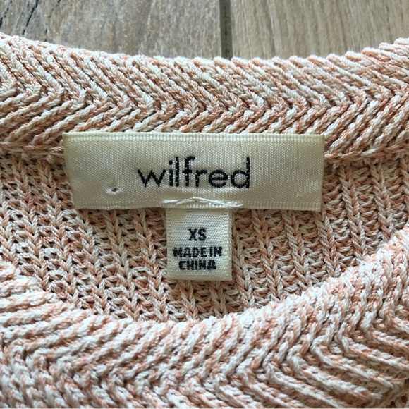 Aritzia Wilfred Cream & Orange Knit Sweater Vest with Slits - Picture 9 of 11